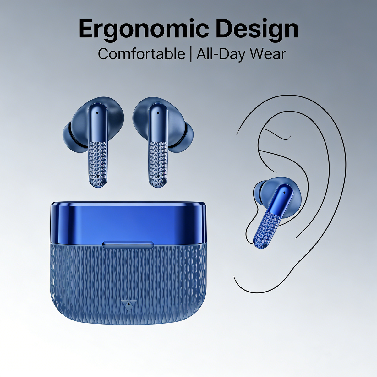 Buds Pro 5 Wireless In-Ear Earbuds with Charging Case – White & Black