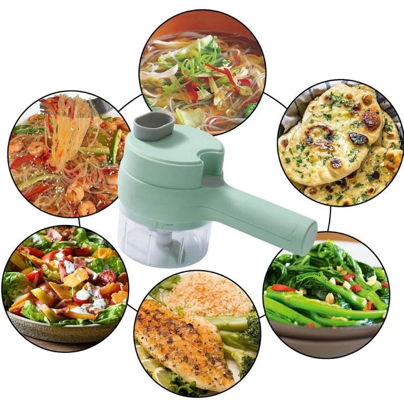 Electric Food Chopper & Vegetable Cutter | Multifunctional USB Rechargeable Food Processor | Chopping, Slicing, Grating & Grinding